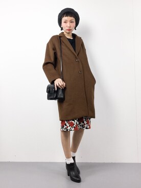 「Factor=（ファクターイコール）のアイテム（ジャケット/アウター）」を使った、COLLENTE(yuco)さん（レディース・168cm）の冬コーディネート