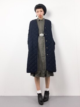 「STRAWBERRY-FIELDS（ストロベリーフィールズ）のアイテム（その他アウター）」を使った、COLLENTE(yuco)さん（レディース・168cm）の冬コーディネート