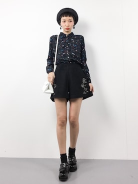 「archives（アルシーヴ）のアイテム（スラックス）」を使った、COLLENTE(yuco)さん（レディース・168cm）の冬コーディネート