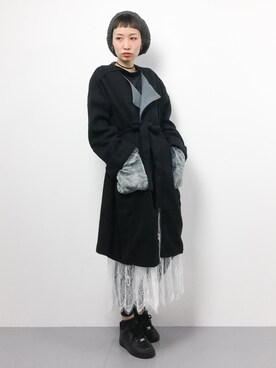 「KOBE LETTUCE（コウベレタス）のアイテム（その他アウター）」を使った、COLLENTE(yuco)さん（レディース・168cm）の冬コーディネート