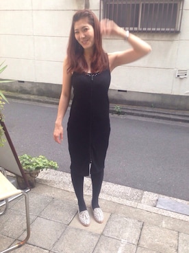 「アイテム（モカシン/デッキシューズ）」を使った、yuriさん（レディース・166cm）の夏コーディネート