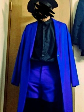 「DRESSEDUNDRESSED（ドレスドアンドレスド）のアイテム（トレンチコート）」を使った、浮夜さん（メンズ・176cm）の冬コーディネート