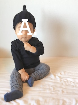 「9ヶ月」｜「アイテム（その他トップス）」を使った、A.asperaさん（キッズ・80cm）の秋コーディネート