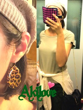 「ミカヅキモモコ（ミカヅキモモコ）のアイテム（ハンチング/ベレー帽）」を使った、Akiloveさん（レディース・172cm）の夏コーディネート
