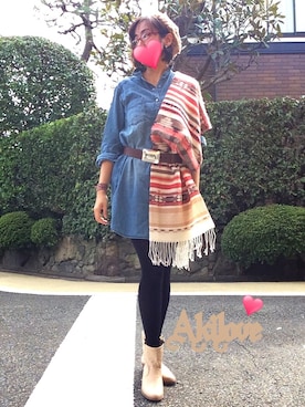 「ミカヅキモモコ（ミカヅキモモコ）のアイテム（ハンチング/ベレー帽）」を使った、Akiloveさん（レディース・172cm）の秋コーディネート