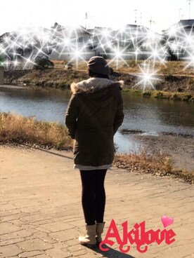 「ミカヅキモモコ（ミカヅキモモコ）のアイテム（ハンチング/ベレー帽）」を使った、Akiloveさん（レディース・172cm）の秋コーディネート