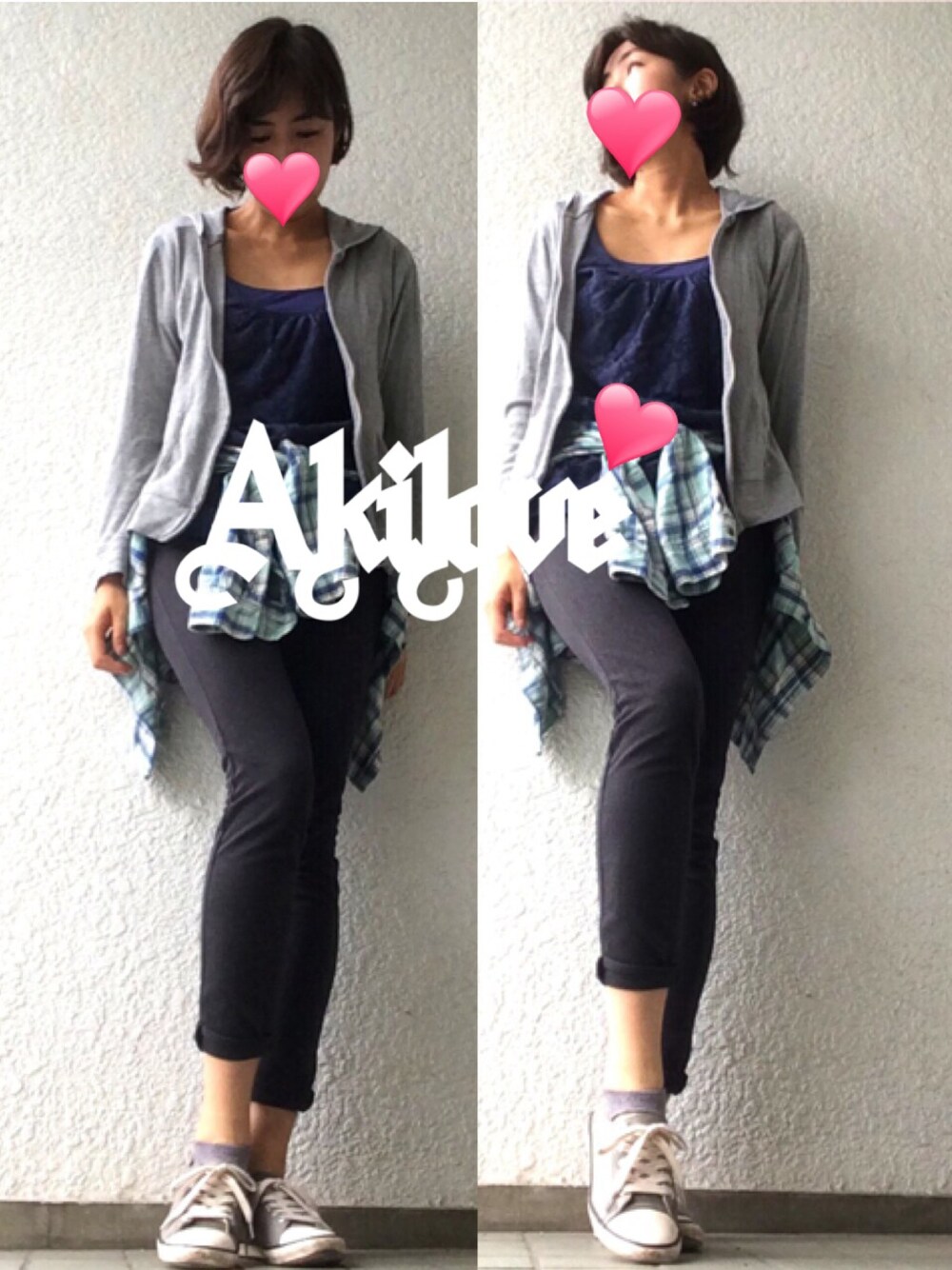 「FOREVER 21のハートピアス（ピアス（両耳用）、ゴールド系）」を使った、Akiloveさん（レディース・172cm）の夏コーディネートの1枚目の写真