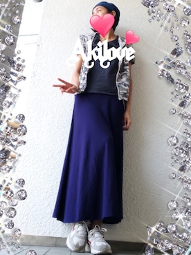 「ミカヅキモモコ（ミカヅキモモコ）のアイテム（ハンチング/ベレー帽）」を使った、Akiloveさん（レディース・172cm）の秋コーディネート