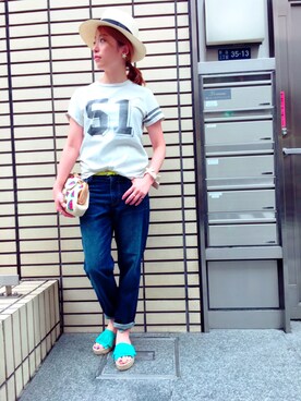 「ハットコーデ」｜mayonseさん（レディース・161cm）の春コーディネート