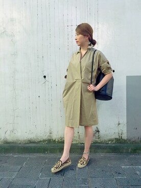 「スキッパーシャツ」｜「アイテム（シャツワンピース）」を使った、mayonseさん（レディース・161cm）の夏コーディネート