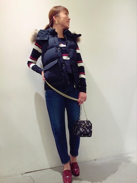 「WOOLRICH（ウールリッチ）のアイテム（トップス）」を使った、mayonseさん（レディース・161cm）の秋コーディネート
