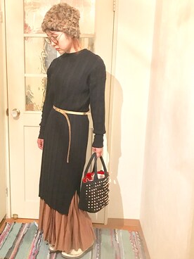 「ピンクリボン」｜なるラムさん（レディース・160cm）の秋コーディネート