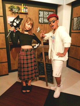 「FR2（エフアールツー）のアイテム（その他アウター）」を使った、渋谷あっくんさん（メンズ・163cm）の秋コーディネート