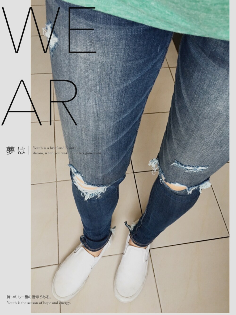 「ジーパン、VANS、プチプラ、ハット、American Eagle」｜「American Eagleのアイテム（デニムパンツ、ブルー系）」を使った、miyayayaさん（レディース・160cm）の夏コーディネートの1枚目の写真