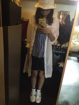 「INITIALS（イニシャルズ）のアイテム」を使った、ChaumingHoさん（レディース・158cm）の春コーディネート