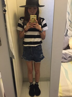 「INITIALS（イニシャルズ）のアイテム」を使った、ChaumingHoさん（レディース・158cm）の春コーディネート