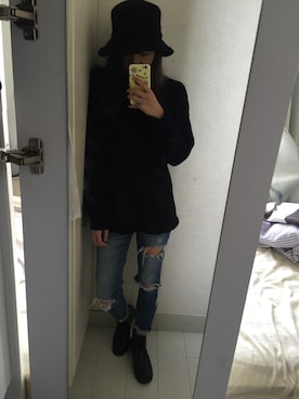 「INITIALS（イニシャルズ）のアイテム」を使った、ChaumingHoさん（レディース・158cm）の秋コーディネート