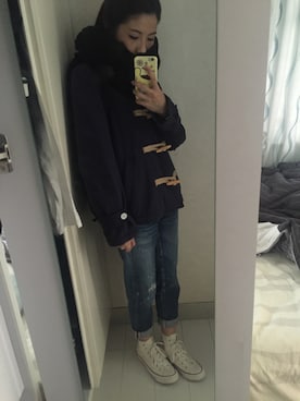 「INITIALS（イニシャルズ）のアイテム」を使った、ChaumingHoさん（レディース・158cm）の冬コーディネート