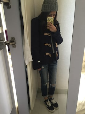 「INITIALS（イニシャルズ）のアイテム」を使った、ChaumingHoさん（レディース・158cm）の冬コーディネート