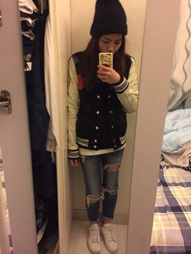 ChaumingHoさん（レディース・158cm）の冬コーディネート