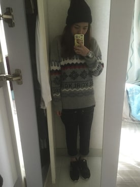 ChaumingHoさん（レディース・158cm）の冬コーディネート