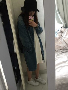 「INITIALS（イニシャルズ）のアイテム」を使った、ChaumingHoさん（レディース・158cm）の春コーディネート