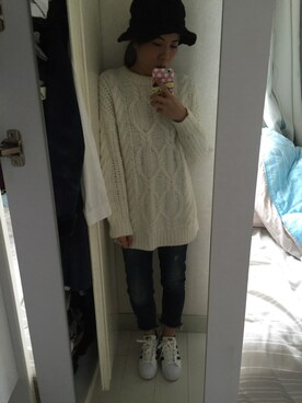 「INITIALS（イニシャルズ）のアイテム」を使った、ChaumingHoさん（レディース・158cm）の春コーディネート