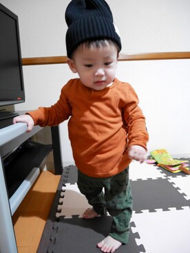 s*さん（キッズ・70cm）の冬コーディネート