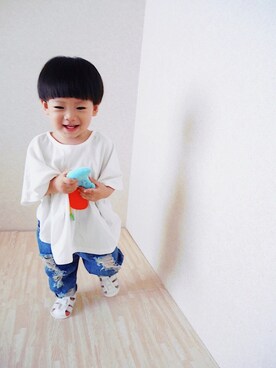 「ポカリコーデバトン」｜「アイテム（福袋/福箱）」を使った、s*さん（キッズ・80cm）の夏コーディネート