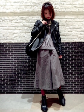 「Simplicite（サンプリシテ）のアイテム（その他トップス）」を使った、masa-miさん（レディース・153cm）の冬コーディネート