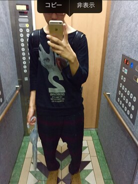 「SHAREEF（シャリーフ）のアイテム（その他）」を使った、ヒトソさん（メンズ・172cm）の秋コーディネート