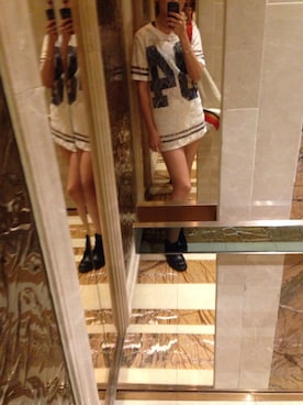 「A land（エーランド）のアイテム（ジャージ）」を使った、HazelJoanさん（レディース・168cm）の夏コーディネート