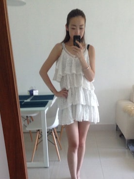 「A land（エーランド）のアイテム（ワンピース/ドレス）」を使った、HazelJoanさん（レディース・168cm）の夏コーディネート