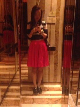 「A land（エーランド）のアイテム（アンサンブル）」を使った、HazelJoanさん（レディース・165cm）の夏コーディネート