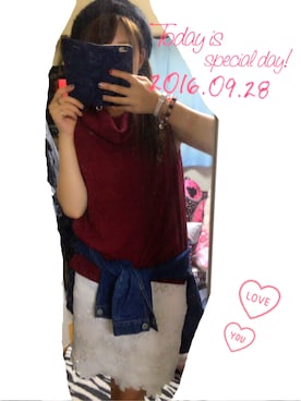 「SpRay PREMIUM（スプレイプレミアム）のアイテム（スカート）」を使った、mii☺︎さん（レディース・153cm）の秋コーディネート