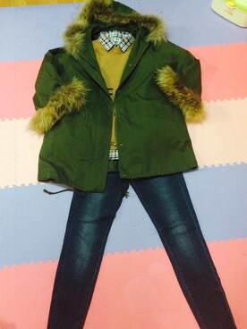 「URBAN RESEARCH（アーバンリサーチ）のアイテム（モッズコート）」を使った、Manami♡さん（レディース・152cm）の冬コーディネート