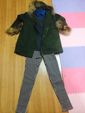 「URBAN RESEARCH（アーバンリサーチ）のアイテム（モッズコート）」を使った、Manami♡さん（レディース・152cm）の冬コーディネート