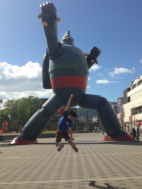 「POLeR（ポーラー）のアイテム（パンツ）」を使った、FUJIMAさん（メンズ・180cm）の夏コーディネート