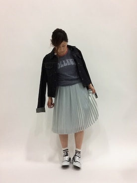 「- W. -（ダブリュー）のアイテム」を使った、Kさん（レディース・150cm）の春コーディネート