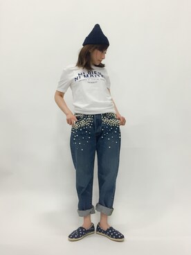 「AHCAHCUM.muchacha（アチャチュムムチャチャ）のアイテム（パンツ）」を使った、Kさん（レディース・150cm）の春コーディネート