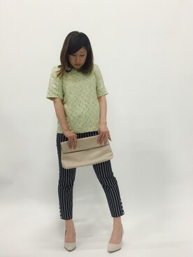 「EDDY GRACE（エディグレース）のアイテム」を使った、Kさん（レディース・150cm）の春コーディネート