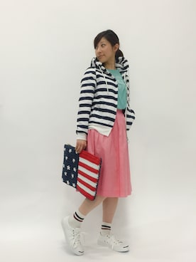 「PROJECT SR'ES（プロジェクトエスアールエス）のアイテム（トップス）」を使った、Kさん（レディース・150cm）の春コーディネート