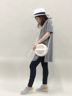 「VICKY（ビッキー）のアイテム（帽子）」を使った、Kさん（レディース・150cm）の春コーディネート