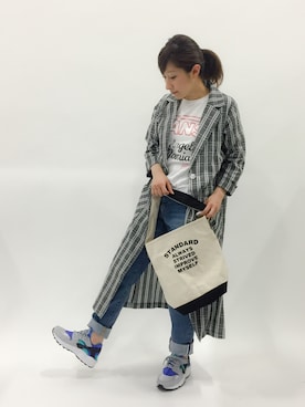 「Factor=（ファクターイコール）のアイテム（テーラードジャケット）」を使った、Kさん（レディース・150cm）の春コーディネート