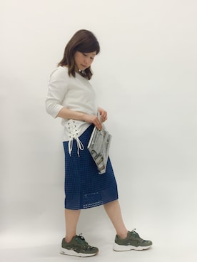 「Staircase（ステアケース）のアイテム」を使った、Kさん（レディース・150cm）の春コーディネート