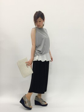 「B'2nd re'qua（ビーセカンドレクア）のアイテム」を使った、Kさん（レディース・150cm）の春コーディネート