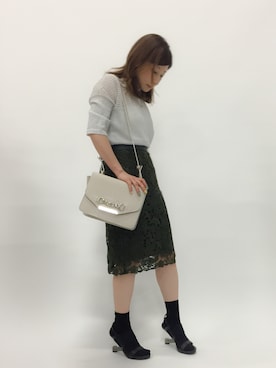 「JUSGLITTY（ジャスグリッティー）のアイテム（スカート）」を使った、Kさん（レディース・150cm）の春コーディネート