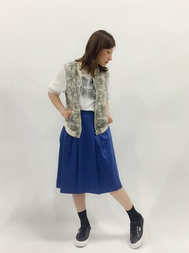 「RAY CASSIN（レイカズン）のアイテム（ブルゾン）」を使った、Kさん（レディース・150cm）の春コーディネート