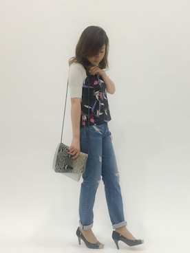 「nusy（ヌージー）のアイテム」を使った、Kさん（レディース・150cm）の夏コーディネート