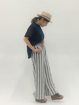 「Another Edition（アナザーエディション）のアイテム（シューズ）」を使った、Kさん（レディース・150cm）の夏コーディネート